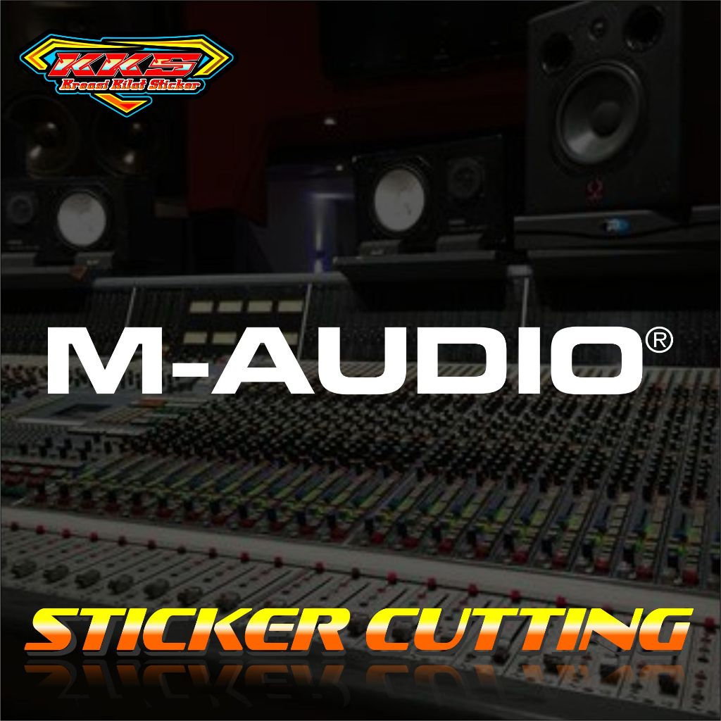 cutting sticker label hardcase sound system m audio.stiker variasi sound M audio