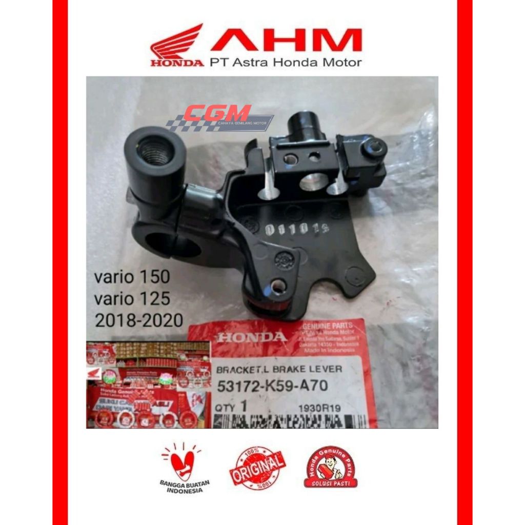 53172-K59-A70 rumah handle dudukan spion braket L brake lever + dudukan spion k81 vario 150 vario 12