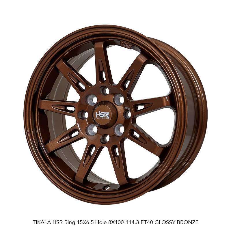 VELG MOBIL R15 HSR TIKALA 9004 HSR R15X6,5 H8X100-114,3 ET40 GLOSSY BRONZE 4 PCS VELG