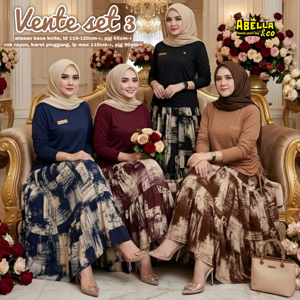 Pakaian Wanita HQ VENTE SET 3 From AbELLA FASHION STORE