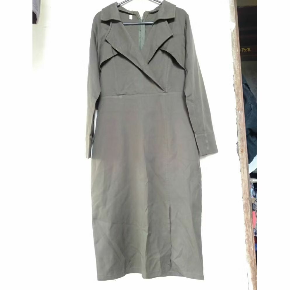 Dress Wanita Warna Olive