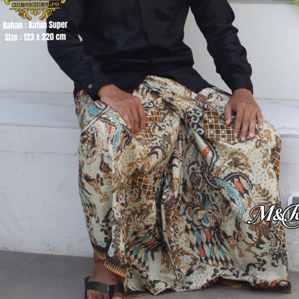 M&R Sarung Batik Pekalongan Motif Laseman Cokrobirowo Kain Katun Super Jahitan Rapih Adem Tidak Muda