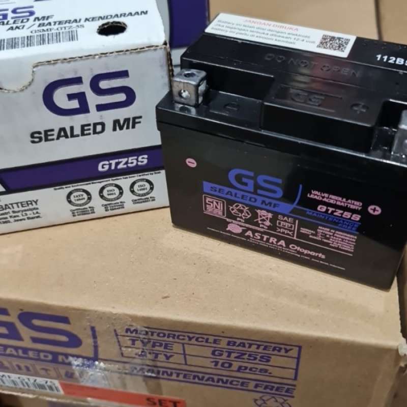 Aki Motor Kering GS Astra GTZ5S 12V 3.5Ah
