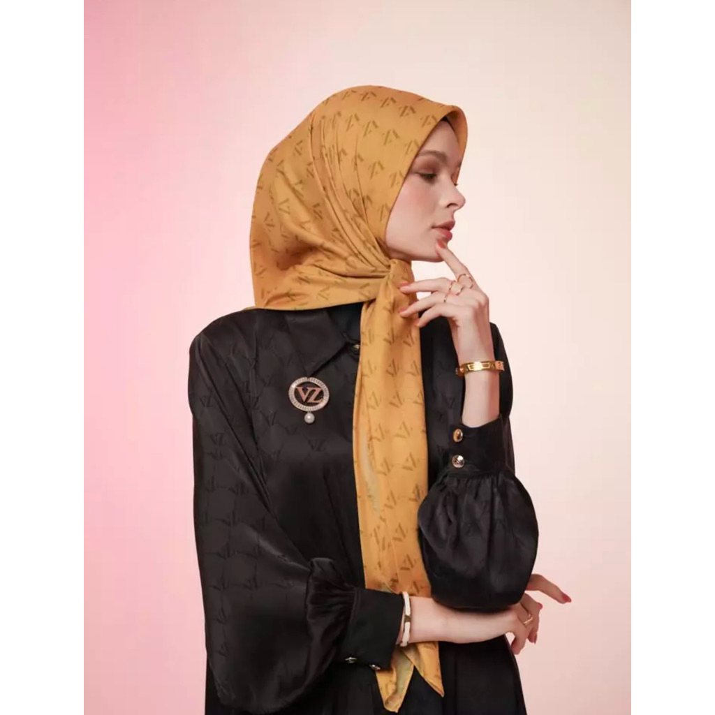 Vivi zubedi monogram  scarf  mustard