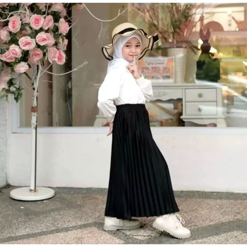Promo ROK ANAK PLISKET Perempuan-Rok Anak Desain cantik