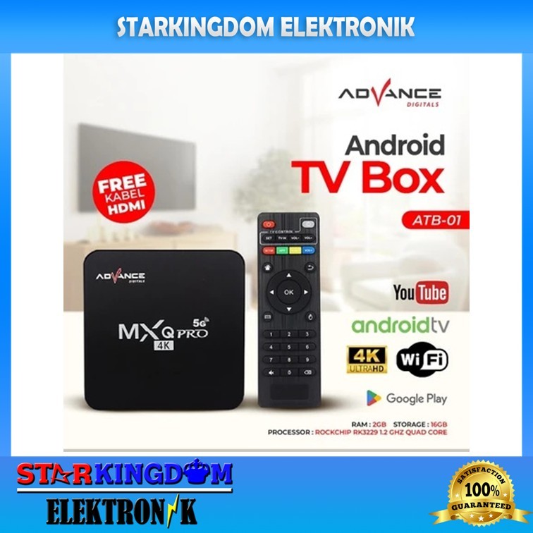 Android Box Advance ATB01 MXQ Pro 4K Ultra HD Smart TV 4GB 32GB Quad Core Wireless Streaming Channel