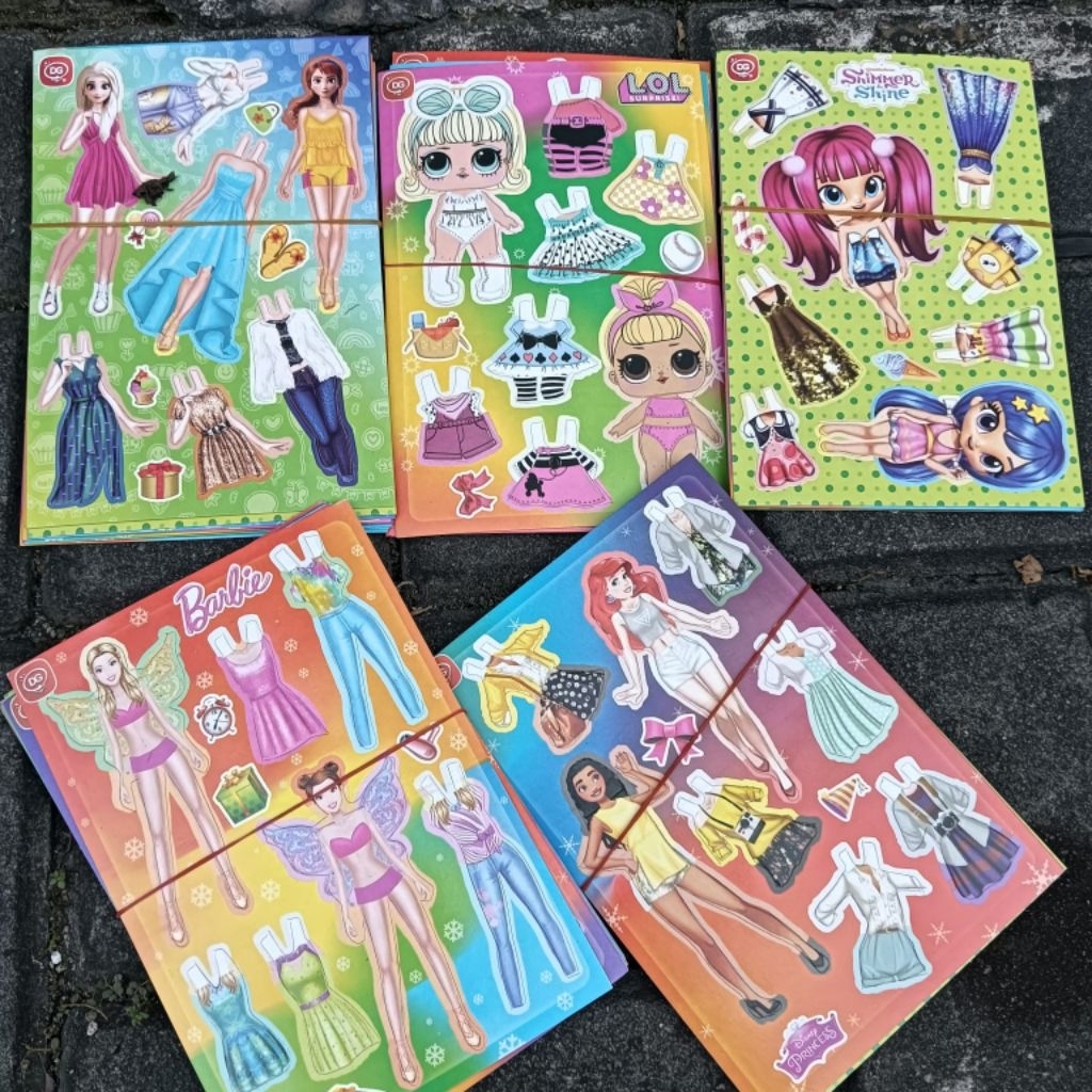 10 LEMBAR MAINAN BAJU BAJUAN BP BESAR 11X16CM GIRL GAME DG GROSIR