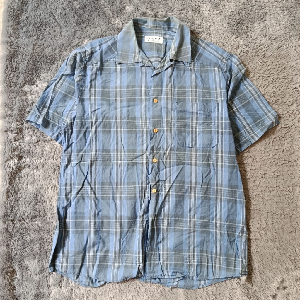 bekas/Kemeja Pria Sportscraft Kotak-Kotak Biru – Size Besar (Preloved) / wow16