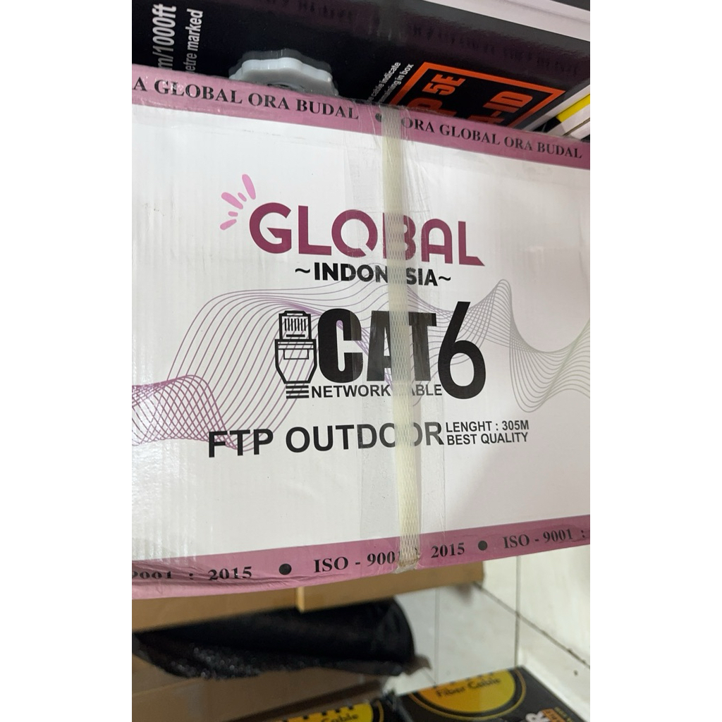 KABEL LAN FTP CAT6 OUTDOOR 305M  MERK GLOBAL