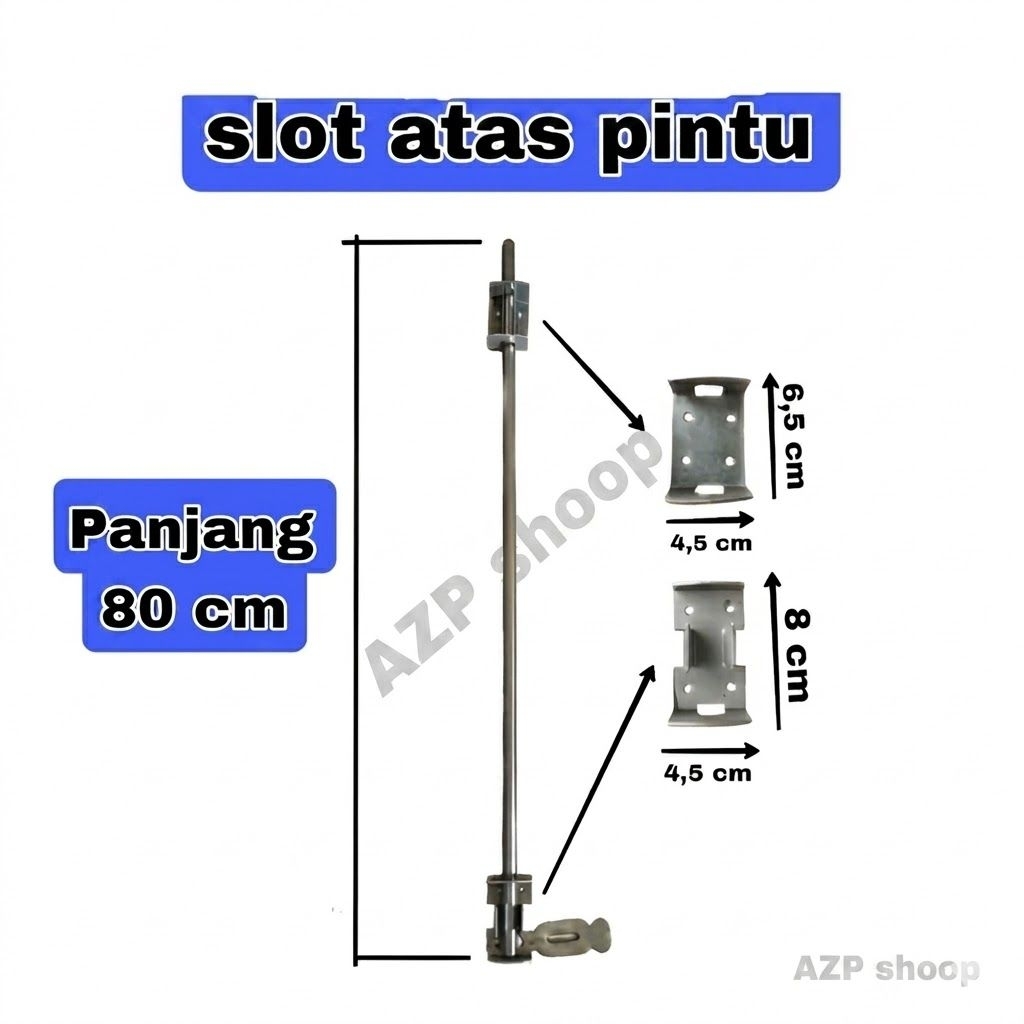 slot grendel pintu pagar besi gebyog panjang 80cm berkualitas