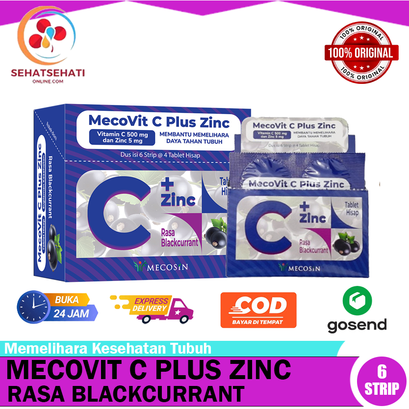 MECOVIT C +ZINC BLACKCURRANT 24S