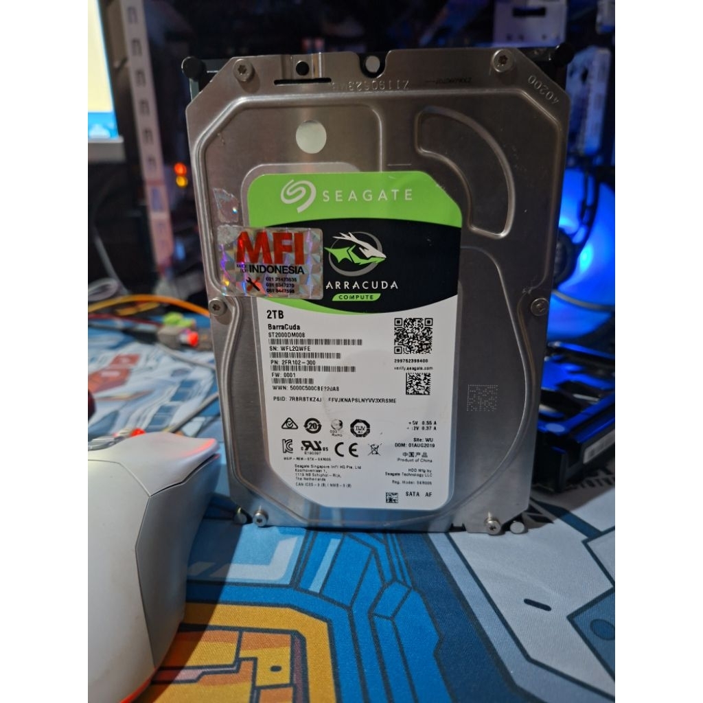 HARDDISK PC SEAGATE 2TB NORMAL SENTINEL 100 PERSEN
