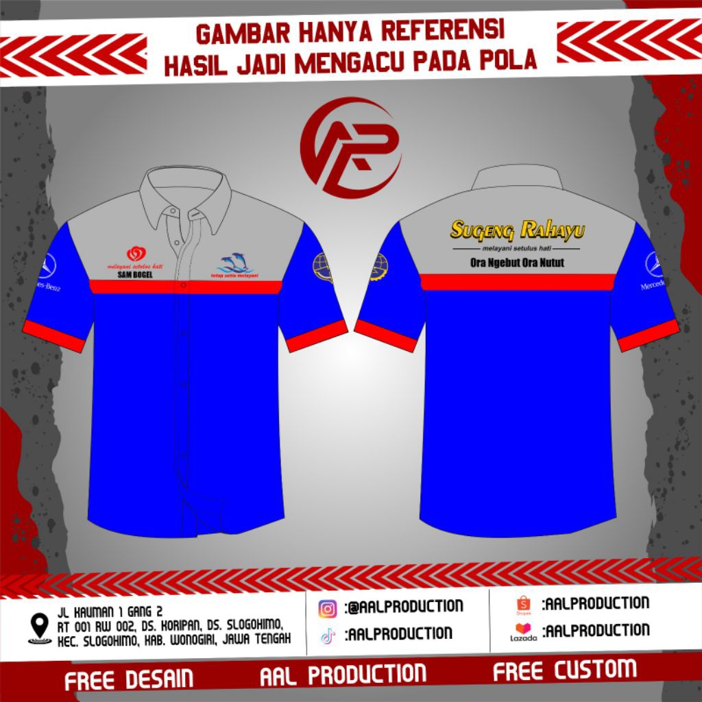 KEMEJA SUGENG RAHAYU BORDIR CUSTOM