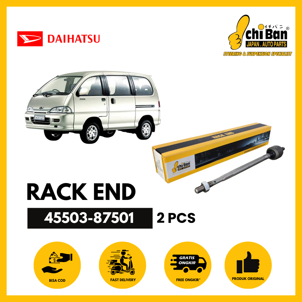 ICHIBAN RACK END COMPATIBLE FOR DAIHATSU ZEBRA ESPASS S-91 45503-87501 2 PCS ORIGINAL SPAREPART