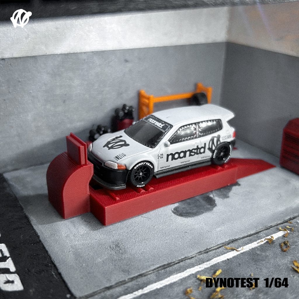 Diorama Dyno Test 1:64 – Miniatur Dyno Test Bengkel / Aksesoris Diorama Diecast