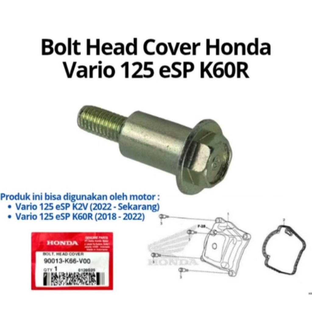 Bolt Head Cover Vario 125 eSP K60R Vario 125 K2V 90013K66V00