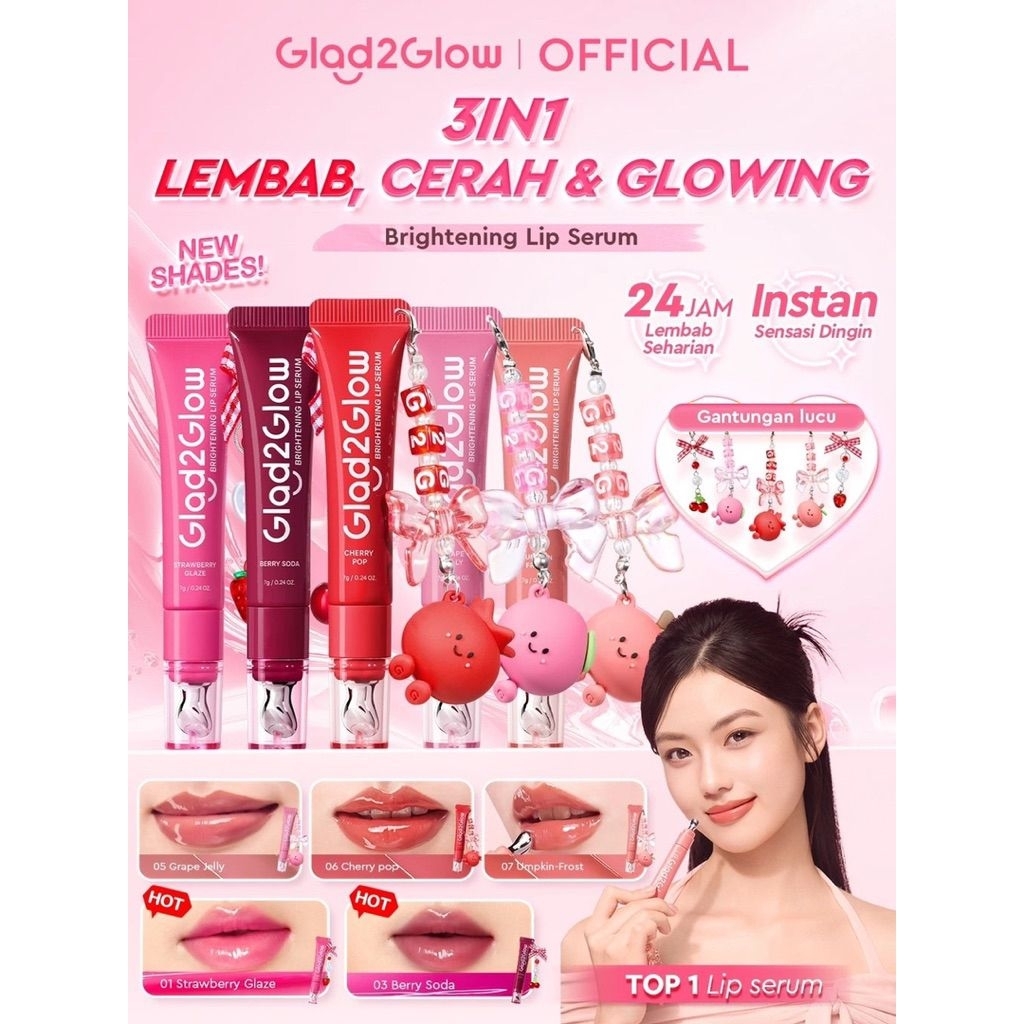 BRIGHTENING LIP SERUM GLAD2GLOW- LIP SERUM G2G