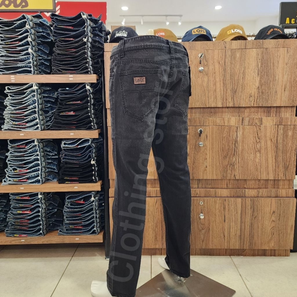 LOIS ORIGINAL celana jeans panjang pria slimfit hitam BFL2501B