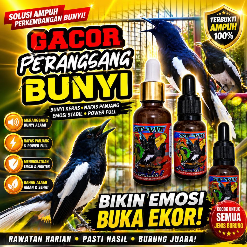 ST VIT Vitamin Penggacor segala jenis burung kicau paling ampuh dalam waktu singkat Nagata juara nut