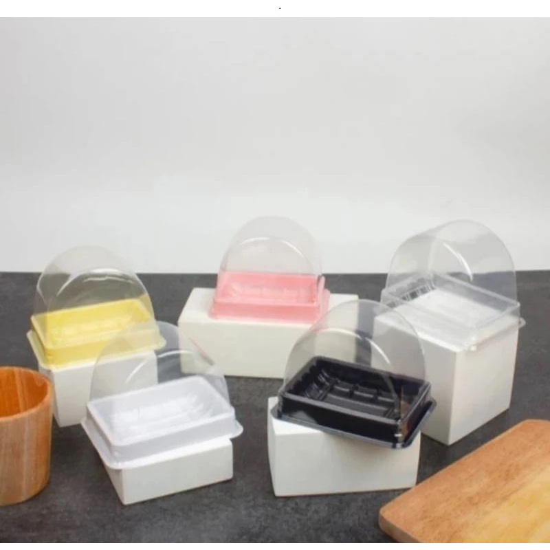 Mika tray wadah kotak bolu gulung slice mini tart potong 5,5cm isi 25pcs per pack / roll cake tray n