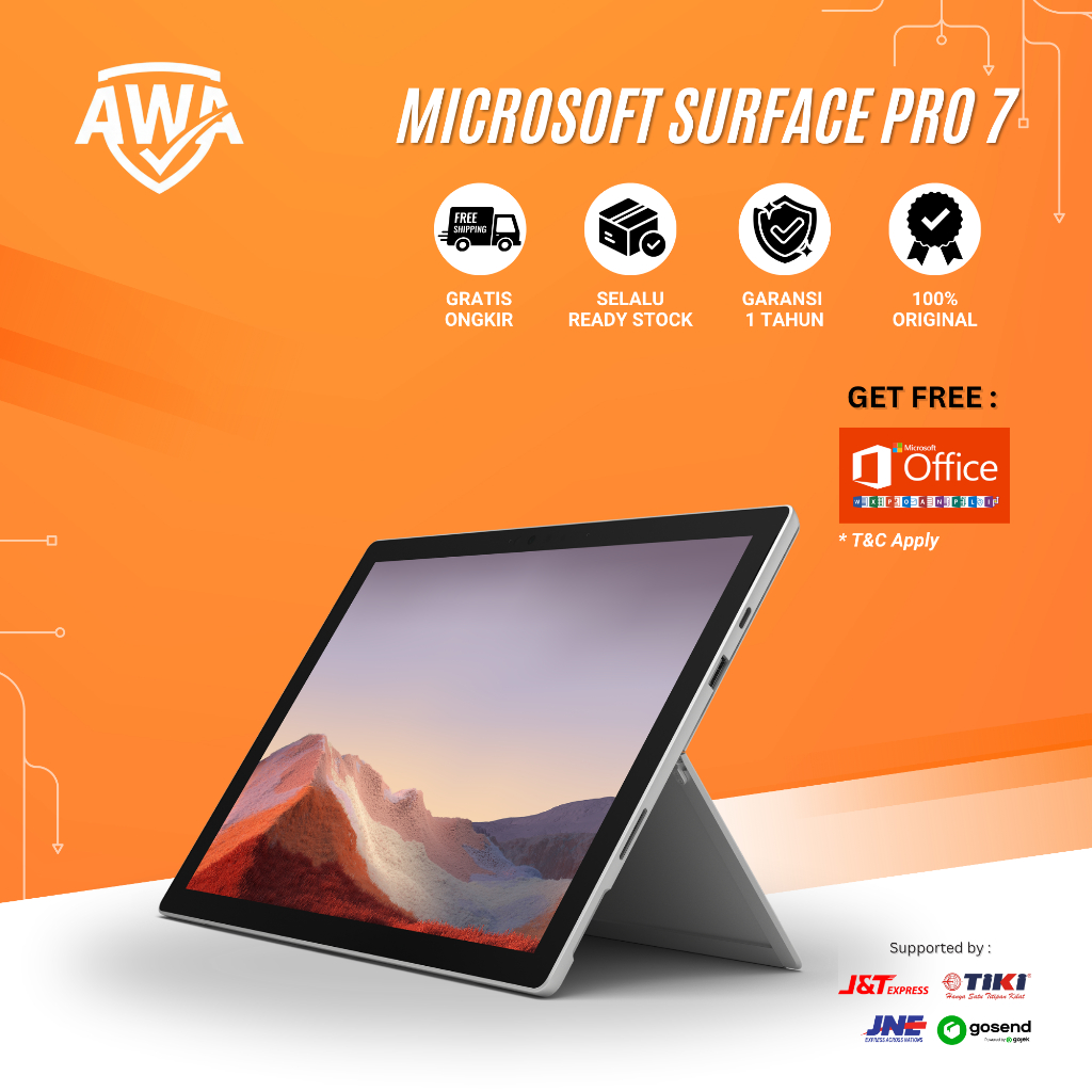 Microsoft Surface Pro 7 Plus i5 i7 8GB 16GB RAM 128GB 256GB 2021 i3 7+