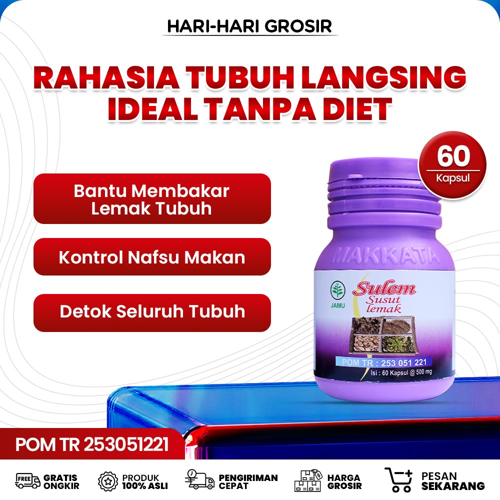 OBAT DIET AMPUH SULEM SUSUT LEMAK Ampuh Dalam 1 Minggu 1-16 Kg Bpom Aman Tanpa Olahraga
