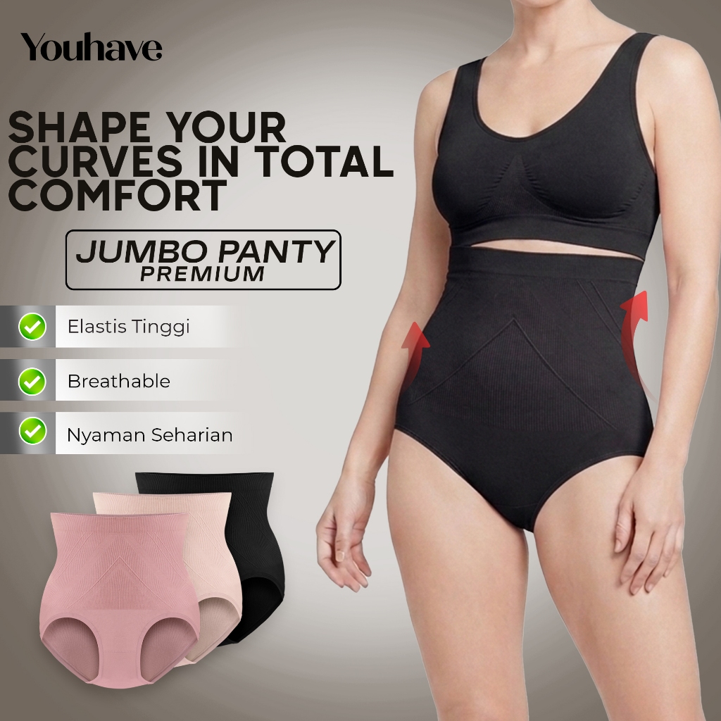 LIPTON Celana Dalam Korset Jumbo Panty Perempuan CD Korset Maxi Premium Wanita 300084