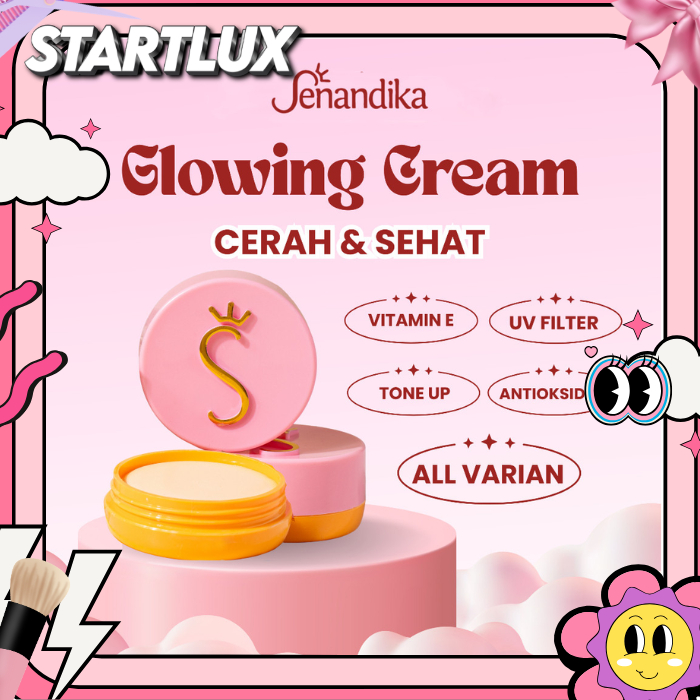 Senandika Glowing Cream Vit-E BPOM krim pencerah wajah skincare moisturizer aman bumil busui