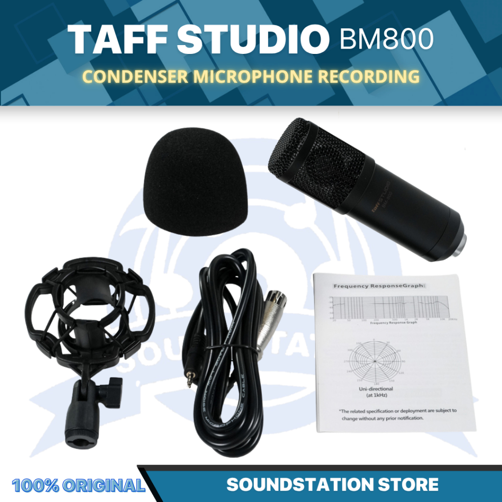 TAFF STUDIO BM800 CONDENSER MICROPHONE | PAKET CONDENSER MIC BM-800