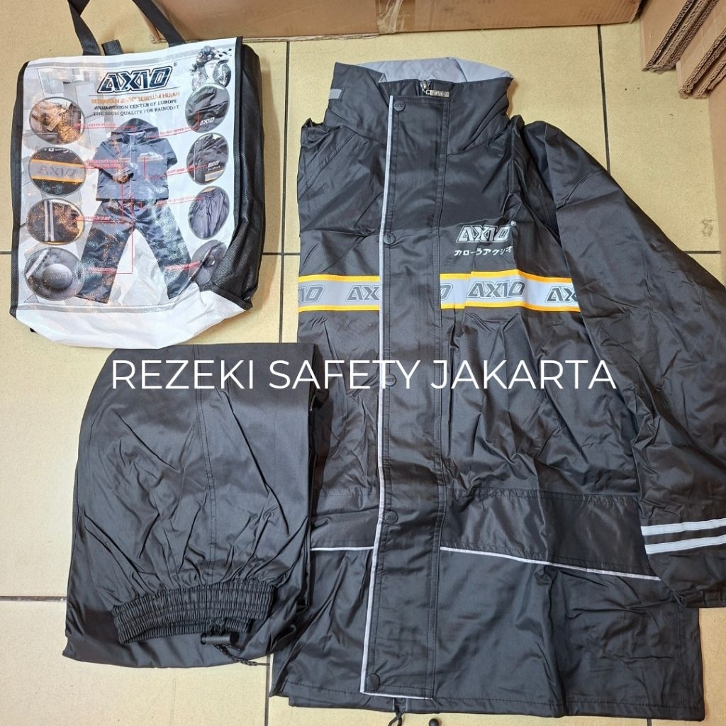 Promo Stelan Jas Hujan Axio 882 / Jas Hujan Bahan Parasut Original 100%