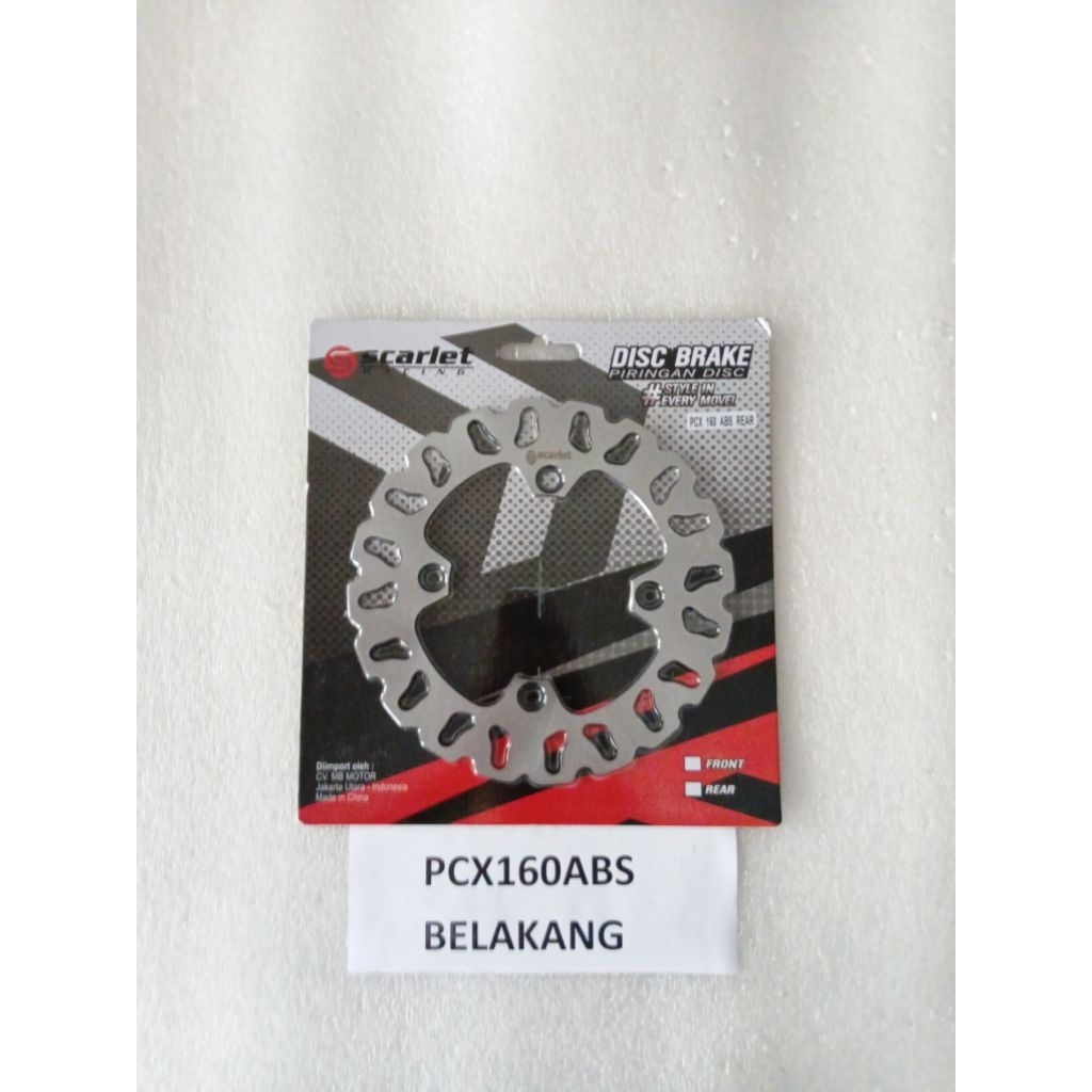 Disk piringan Cakram Original Scarlet Pcx160 ABS belakang