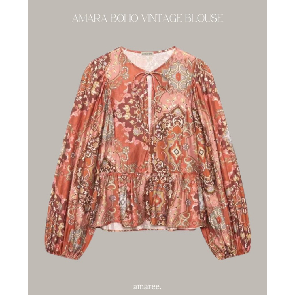 Amara Boho Vintage Blouse / blouse premium / blouse vintage
