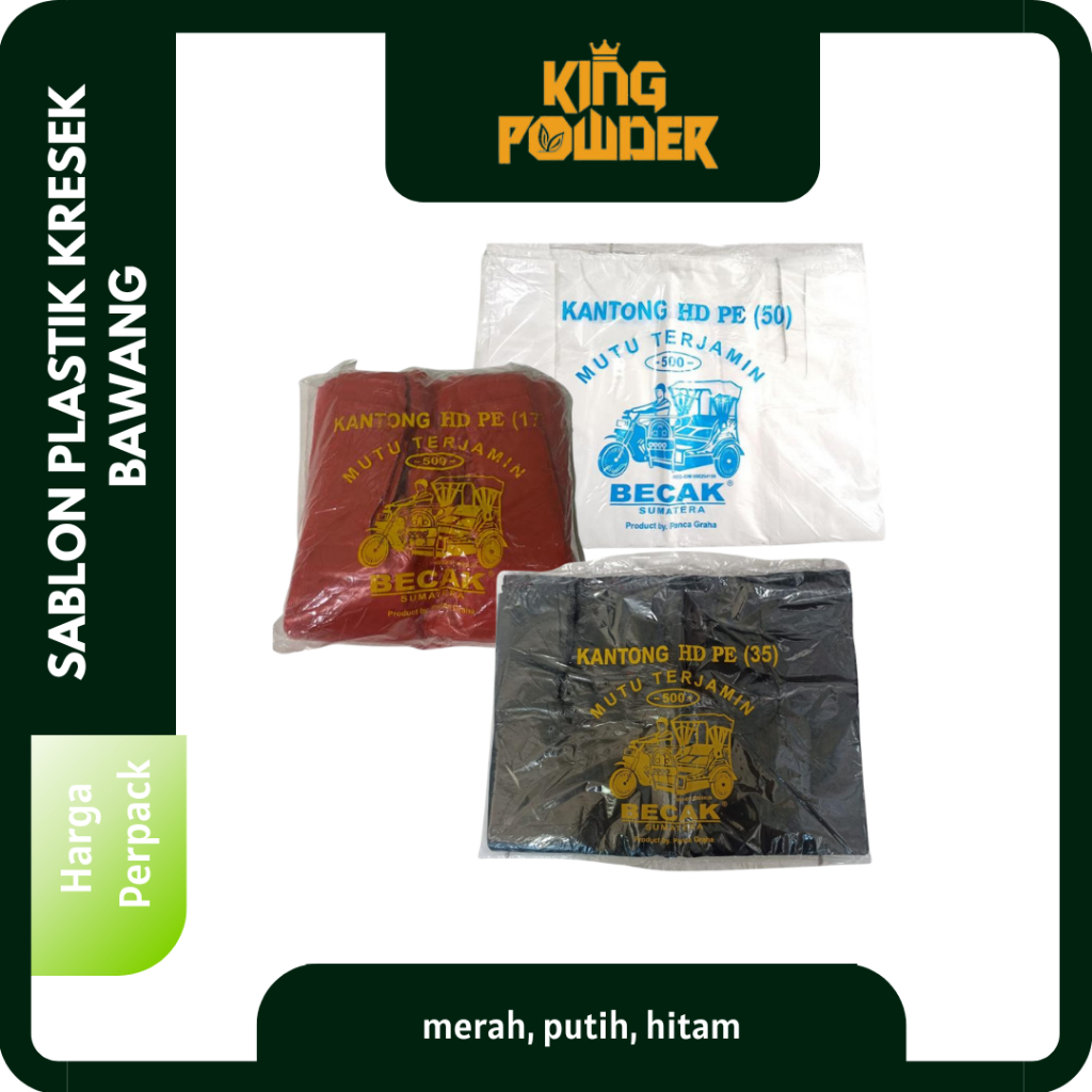 Custom Sablon Kantong Kresek becak warna | Custom Sablon Kantong Plastik becak warna