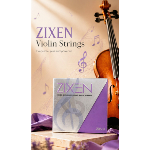 Senar Biola Kromium Nikel / Senar Violin Zixen 1 set isi 4 String