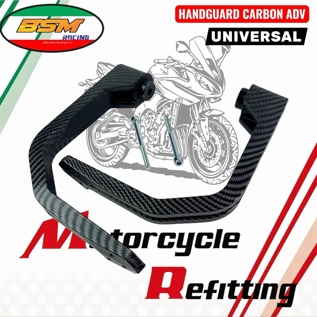 Handguard Proguad Carbon Original BSM RACING Handguard Universal Untuk Semua Motor Produck Original