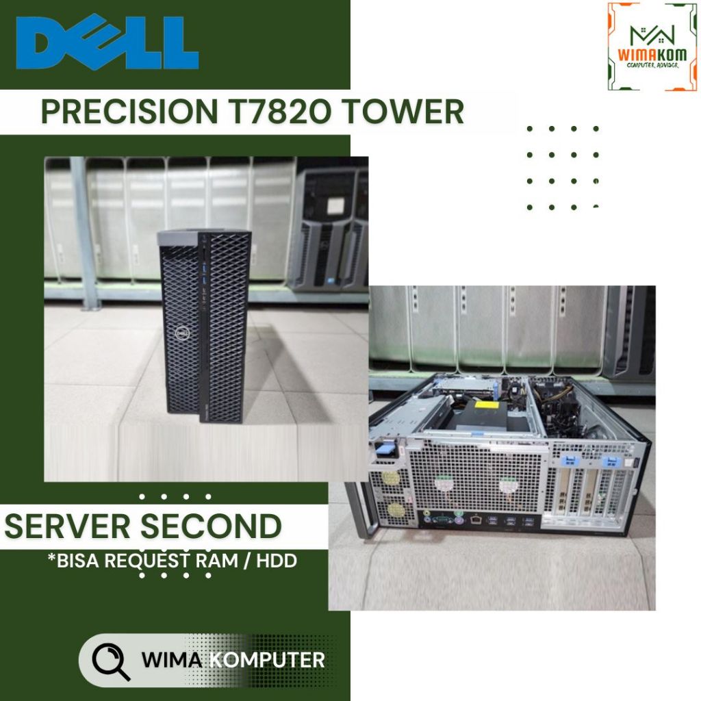 SERVER DELL PRECISION T7820 2x Gold 6138 80 CORE RAM 64GB SSD SATA 2x 960GB Vga Quadro P5000 16GB