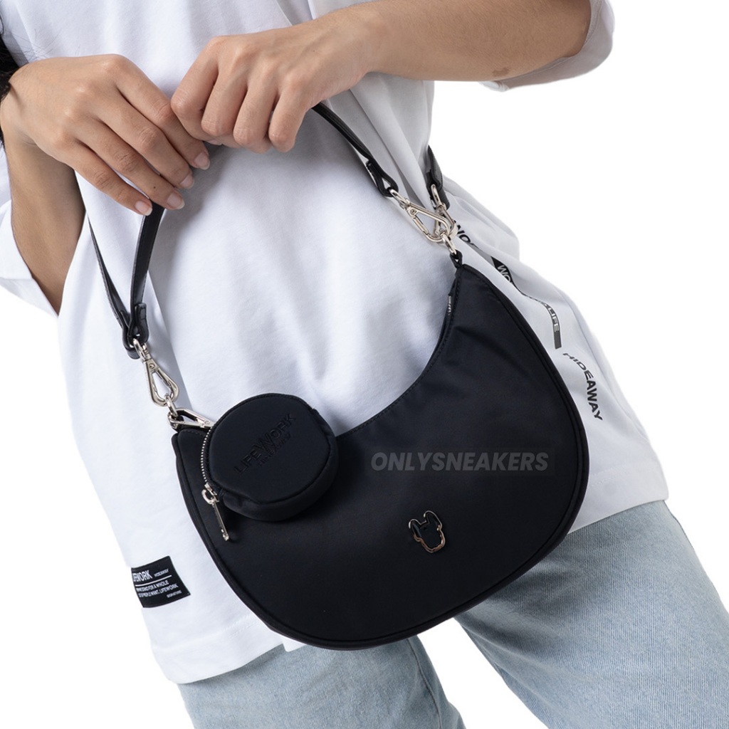 LIFEWORK CLASSIC RADOGRAM HOBO BAG BLACK