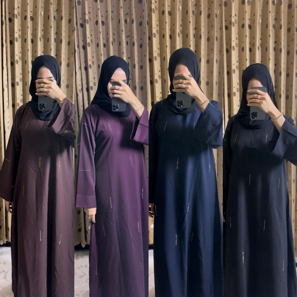 ABAYA QATAR DOUBLE KLOK MAYUNG UMBRELLA MIRIP IMPORT BUSANA MUSLIMAH WANITA fashion muslim perempuan