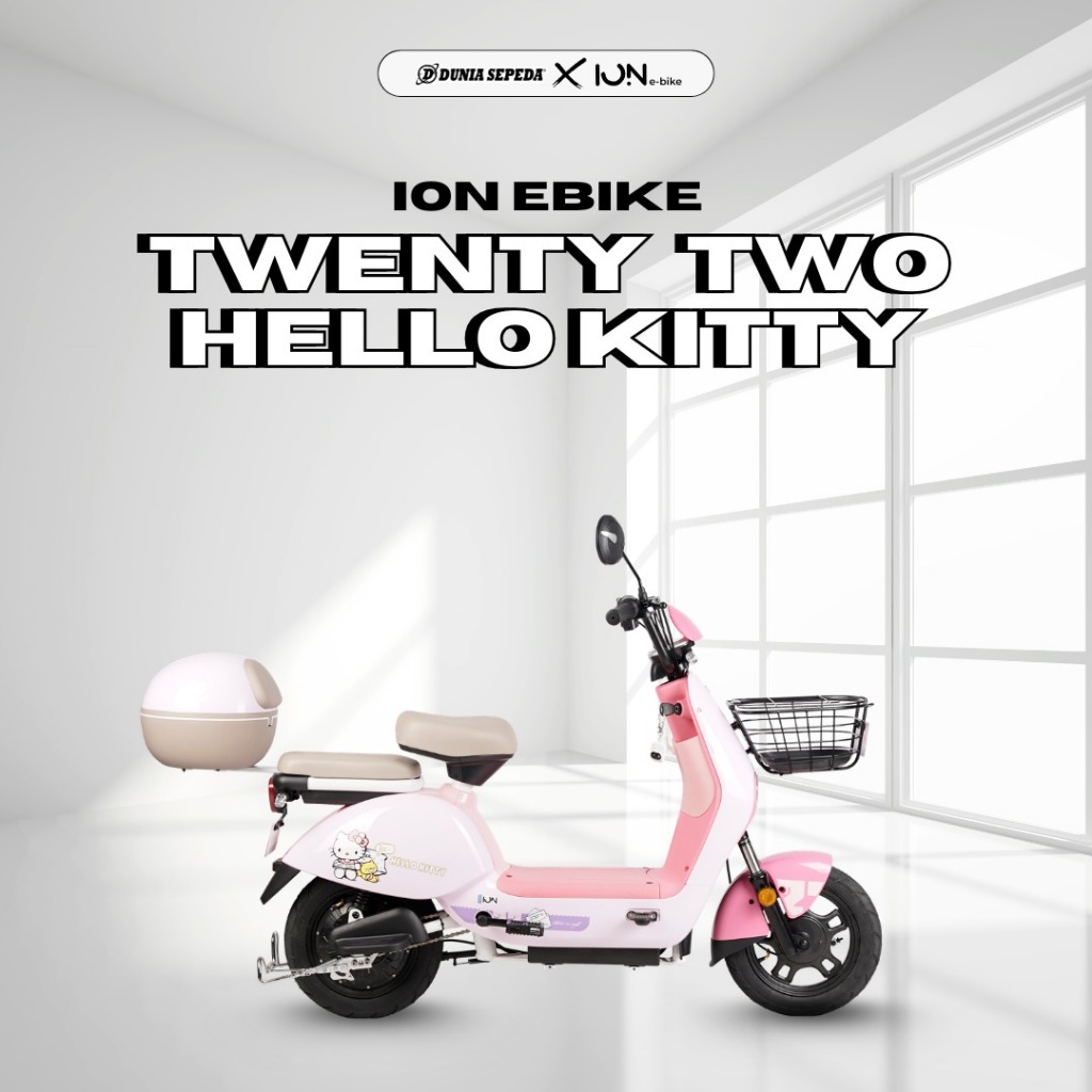 SEPEDA LISTRIK ION TWENTY TWO HELLO KITTY REMAJA DEWASA