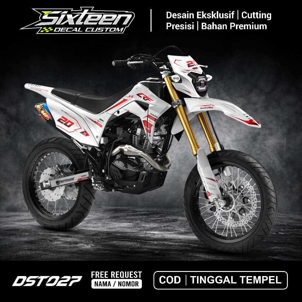 Decal Sticker Motor CRF 150L Fullbody - Dekal Stiker CRF 150 L Putih