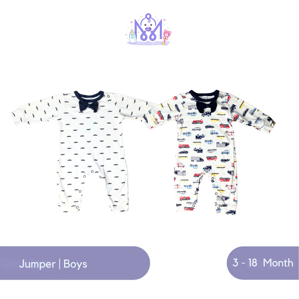 Mimo Baby World Sleepsuit Jumper Bayi 3 - 18 Bulan Bahan Lembut Cotton Jumper Carters Premium Jumper