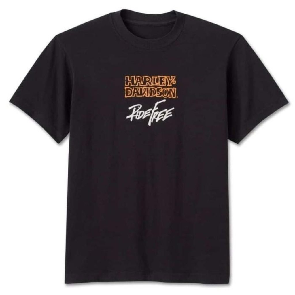 KAOS HARLEY DAVIDSON MEN'S WILLIE G RIDE FREE TRUE BLACK TSHIRT HARLEY ORIGINAL USA 96796-24VX HD