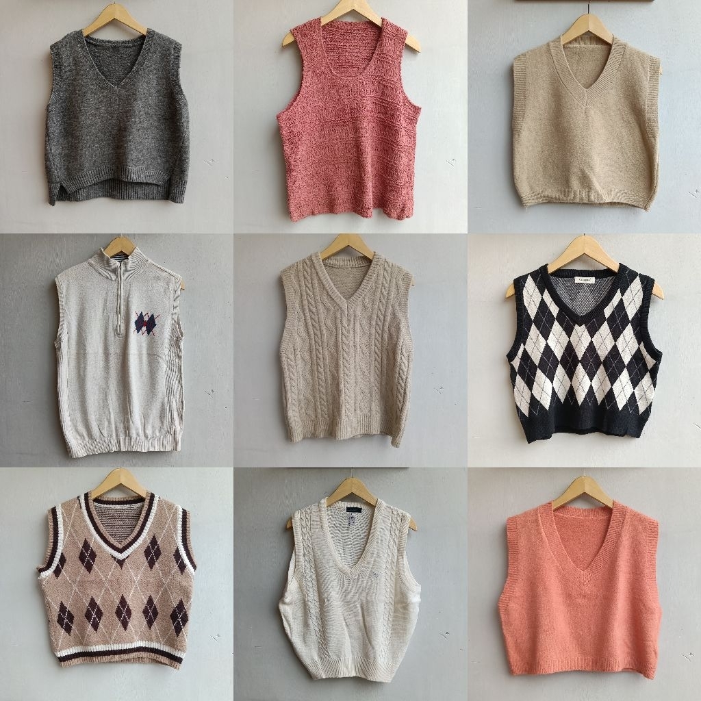 Vest | rompi rajut | crop top premium preloved