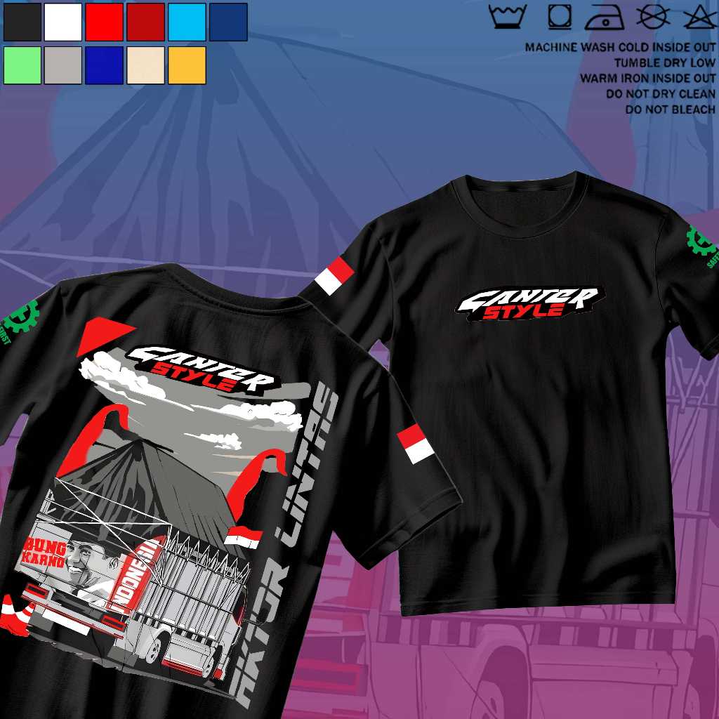 Baju Kaos Truk Canter Style Edisi Sukarno Merah Putih - Baju Truck Canter Style - Baju distro terbar