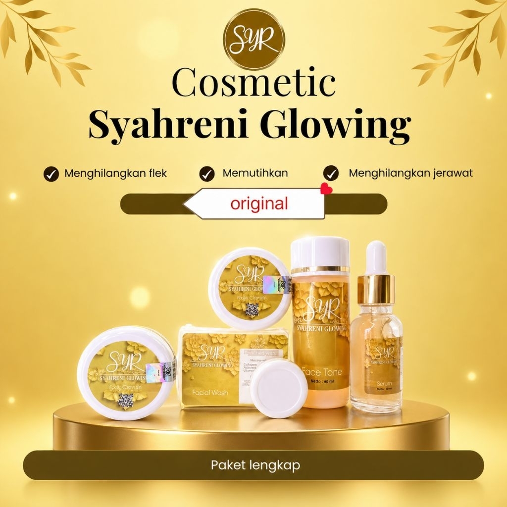 SYR GLOWING PAKET LENGKAP/SYAHRAENI GLOWING/CREAM FLEK/SKINCARE ORIGINAL