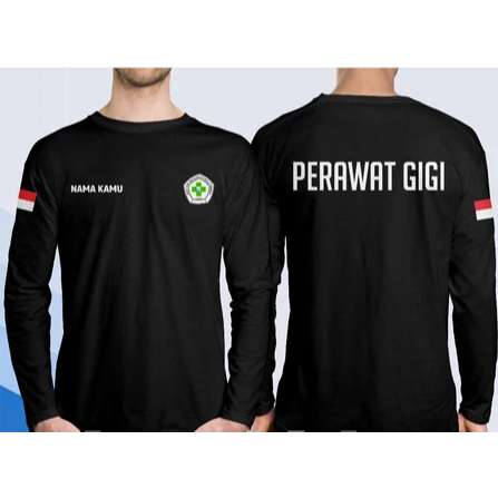 Kaos Baju PTGMI Perawat Gigi Gratis Nama Lengan Panjang || Kaos Perawat Distro