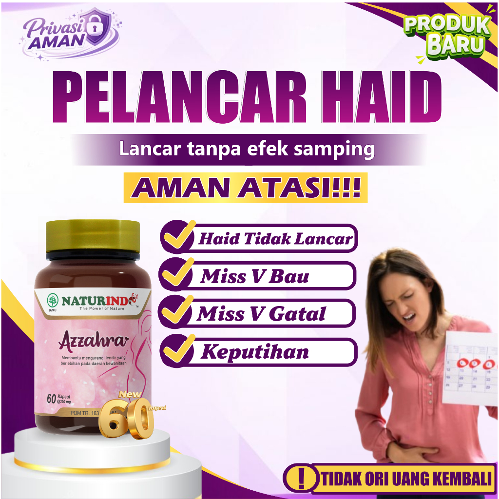 Obat Telat Datang Bulan Pelancar Haid Telat Haid Tidak Keputihan Gangguan Hormon Azzahra Jamu Herbal