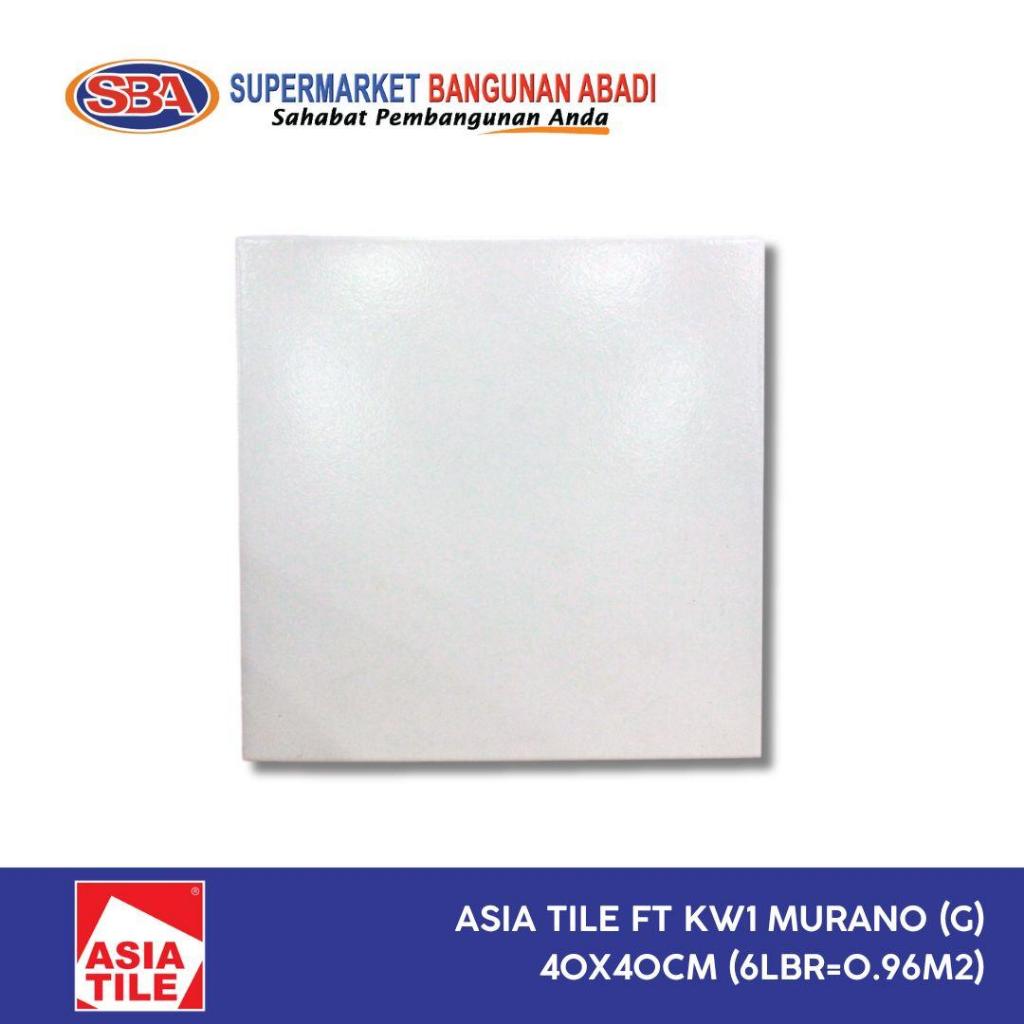 KERAMIK LANTAI ASIA TILE MURANO 40X40 KW1 WHITE