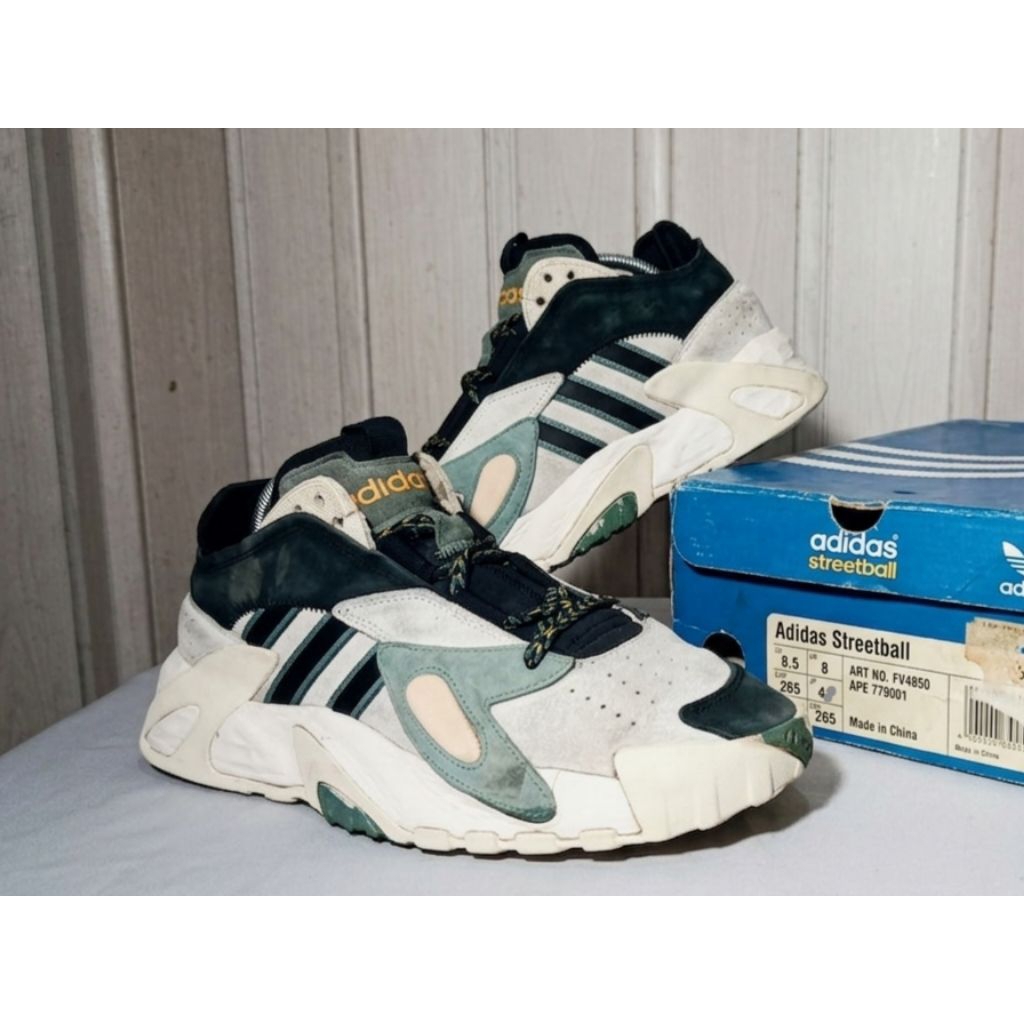Sepatu Adidas Streetball Cream Tech Emerald