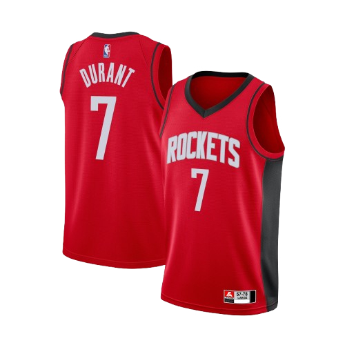 JERSEY BASKET DURANT #7 ROCKETS MERAH